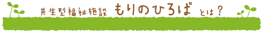 共生型福祉施設もりのひろばとは?